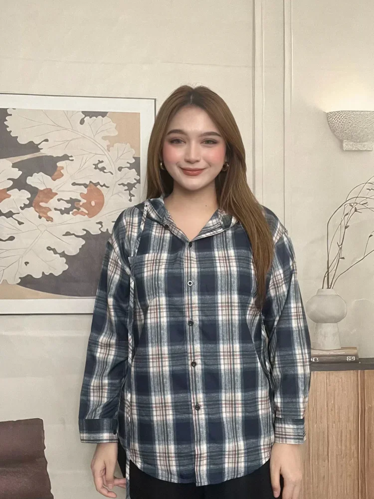 [DISKON KILAT]FADFAD Kemeja cetak temperamen gaya baru wanita atasan elegan