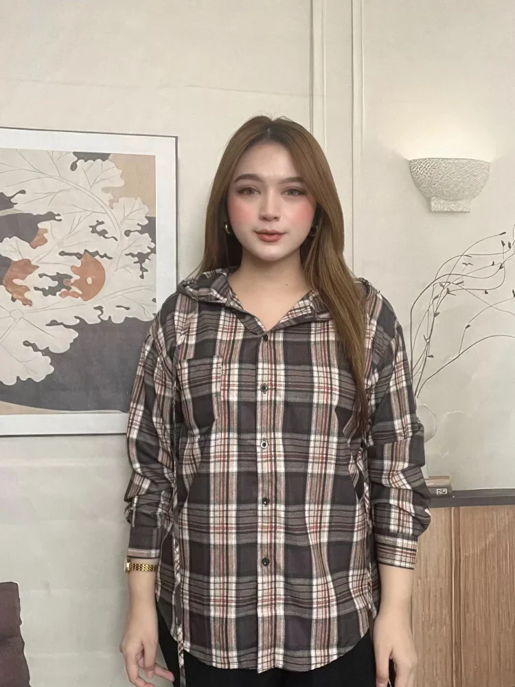 [DISKON KILAT]FADFAD Kemeja cetak temperamen gaya baru wanita atasan elegan