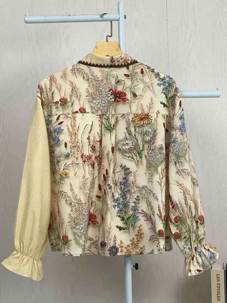 [READY STOCK]ASAYA Atasan kemeja pakaian wanita motif bergaris mode korea terbaru