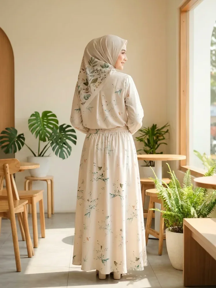 ASAYA Kemeja lengan panjang unik dengan desain tidak beraturan, motif ala tiongkok, kancing buatan tangan, atasan lengan panjang dengan kerah, dan setelan dua potong rok panjang