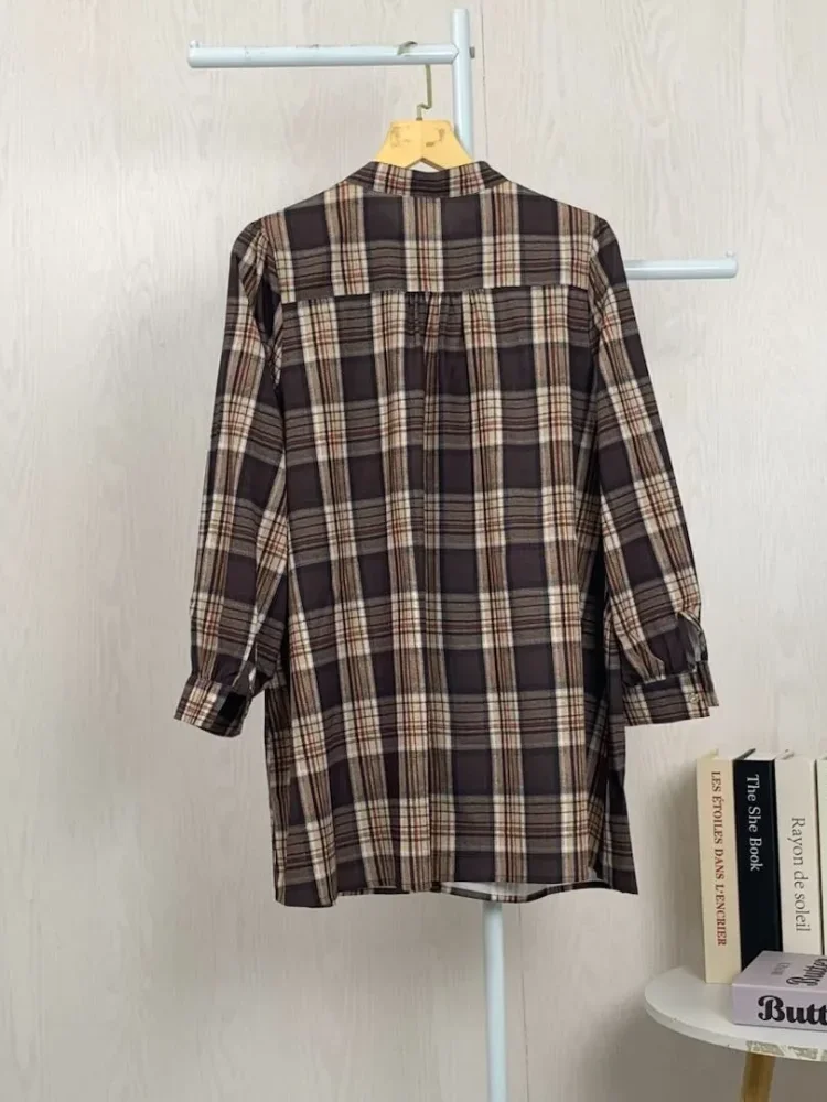 [DISKON KILAT]ASAYA Atasan kemeja lengan panjang  elegan longgar kasual cetak