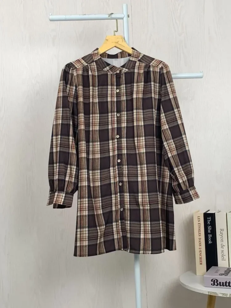 [DISKON KILAT]ASAYA Atasan kemeja lengan panjang  elegan longgar kasual cetak