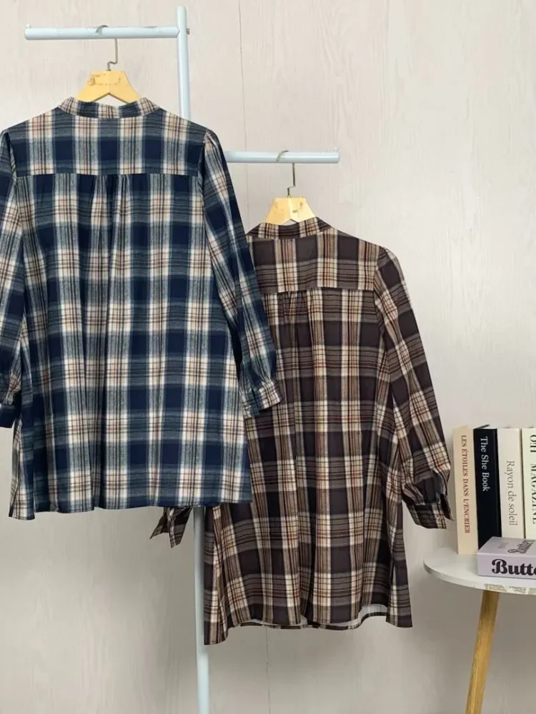 [DISKON KILAT]ASAYA Atasan kemeja lengan panjang  elegan longgar kasual cetak