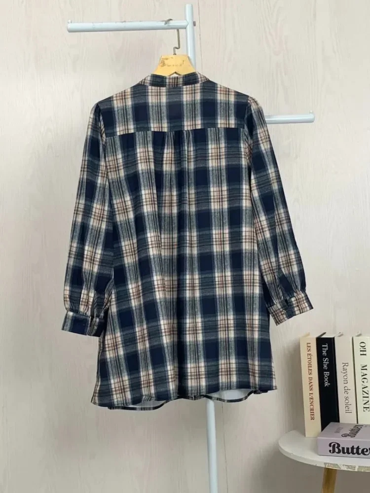 [DISKON KILAT]ASAYA Atasan kemeja lengan panjang  elegan longgar kasual cetak