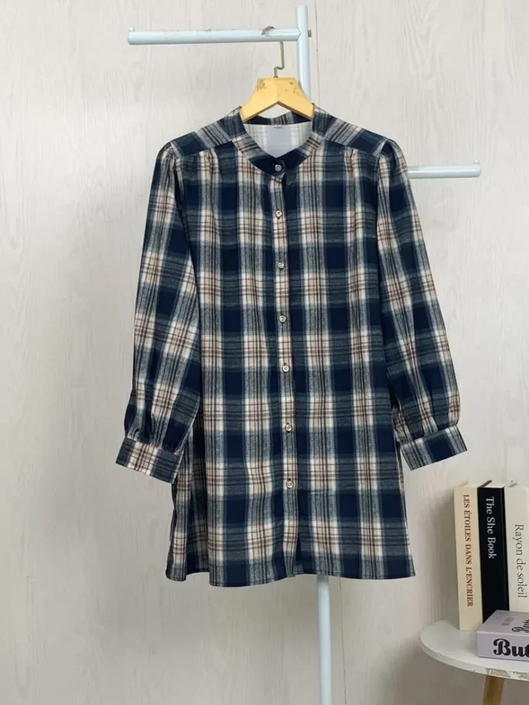 [DISKON KILAT]ASAYA Atasan kemeja lengan panjang  elegan longgar kasual cetak