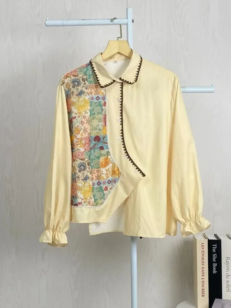 [READY STOCK]ASAYA Tiktokmawar31 atasan kemeja mode baru lengan panjang gaya populer wanita