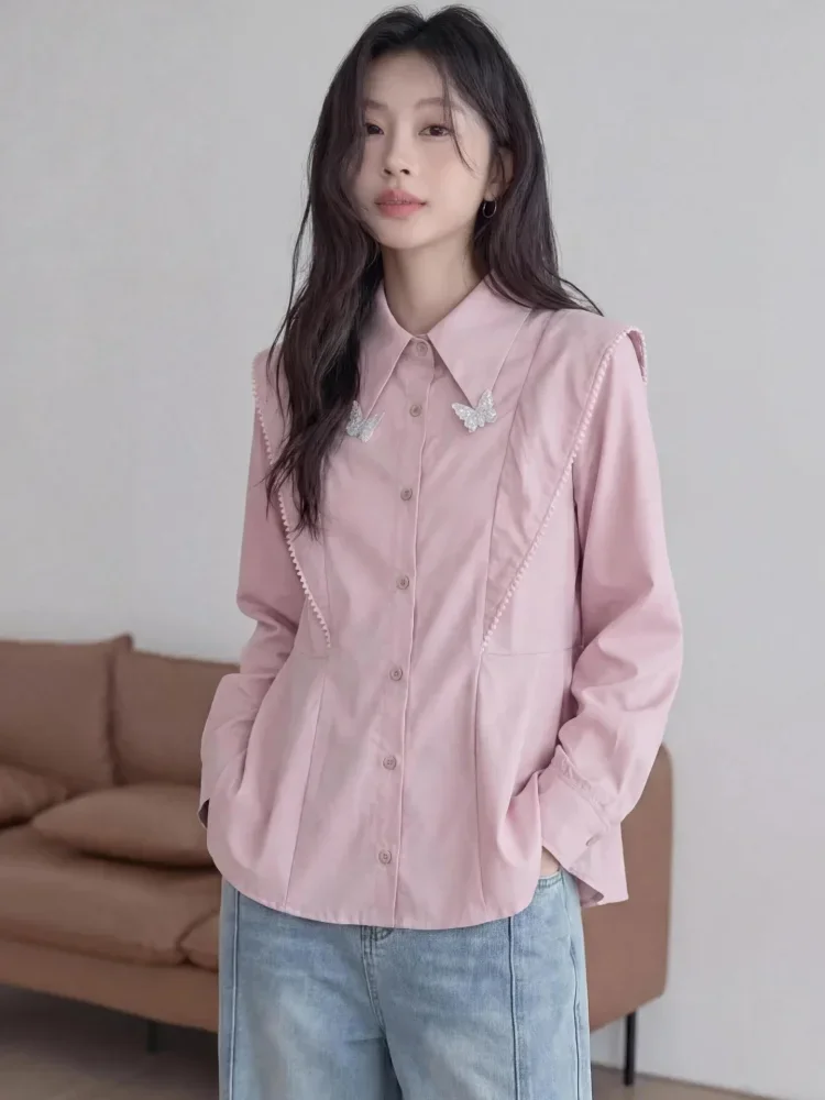 [DISKON KILAT]FADFAD Atasan kemeja lengan panjang model baru dan bergaya trendi casual untuk wanita elegant