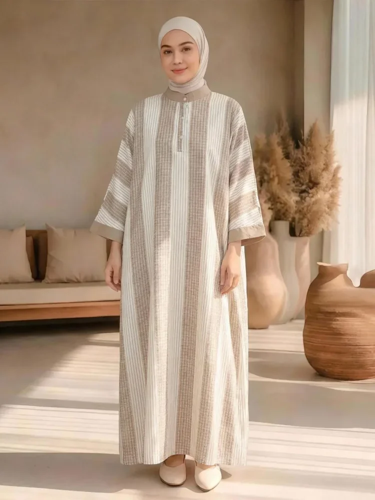 [READY STOCK]ASAYA Gaun gaya elegan kasual lengan panjang dengan
