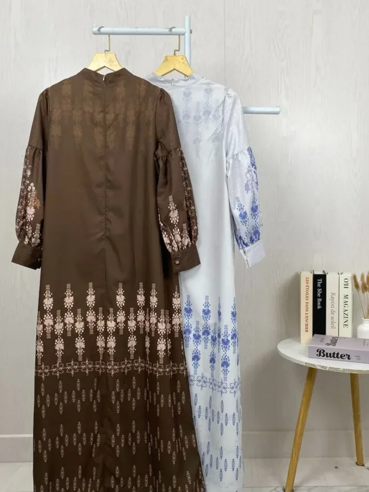 [NEW]ASAYA Gaun elegan dengan motif posisi mode lengan panjang