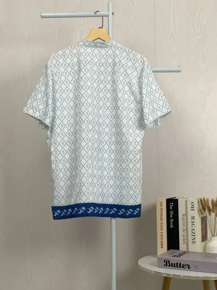 ASAYA Kaos lengan pendek pria dengan motif gaya