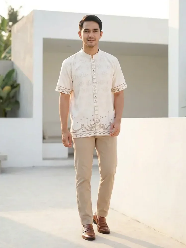 [DISKON KILAT]ASAYA Kaos lengan pendek pria dengan motif gaya