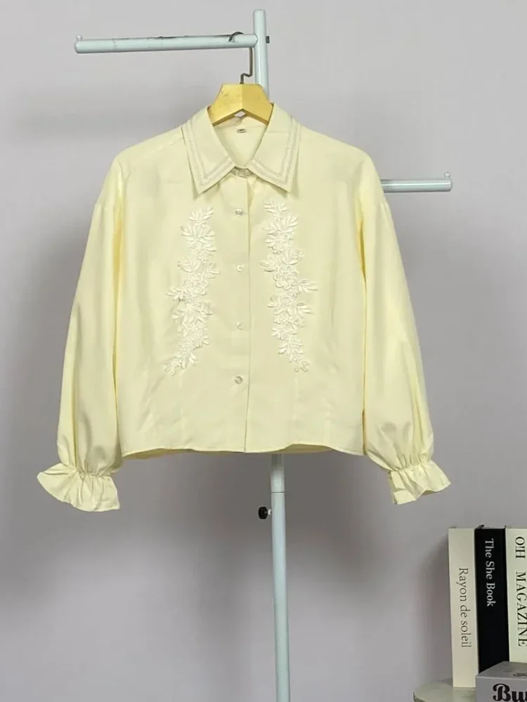 [DISKON KILAT]ASAYA Blouse wanita korea style desain bunga daun elegan nyaman banyak pilihan